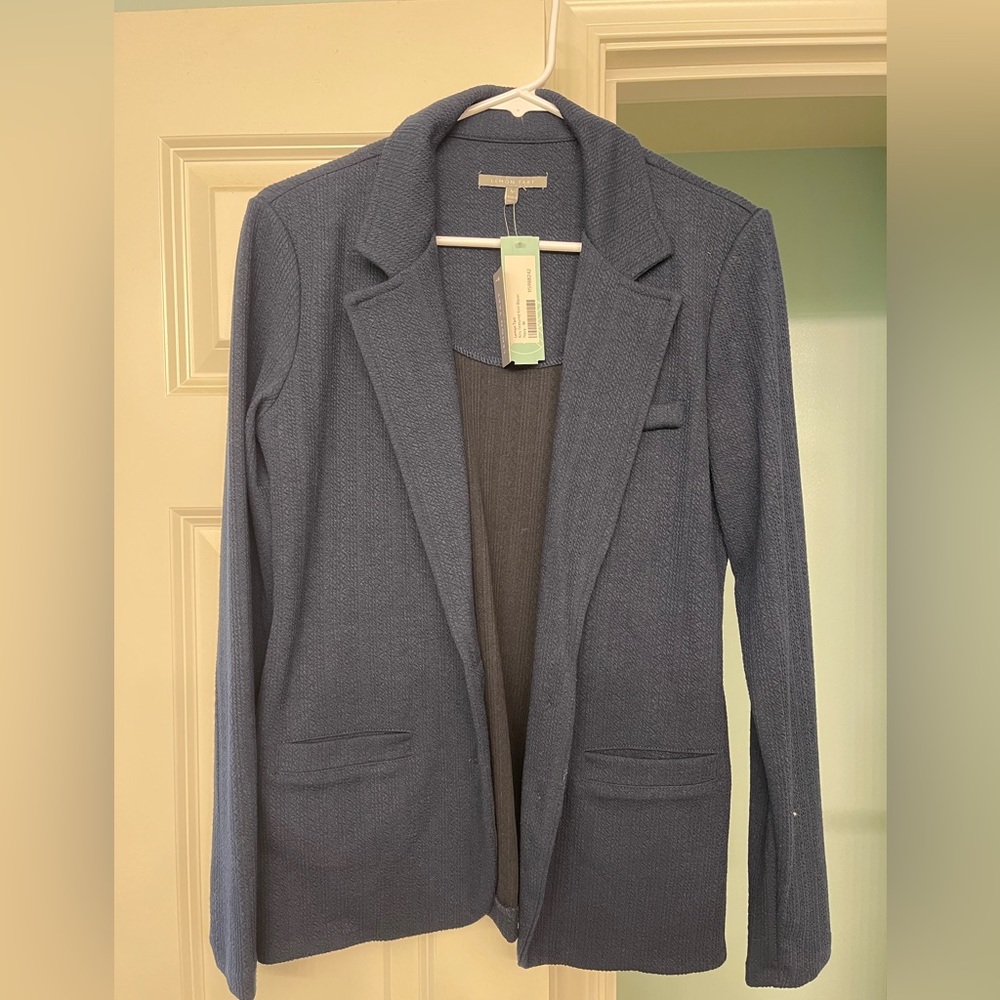 Lemon Tart Navy Blue Knit Blazer
